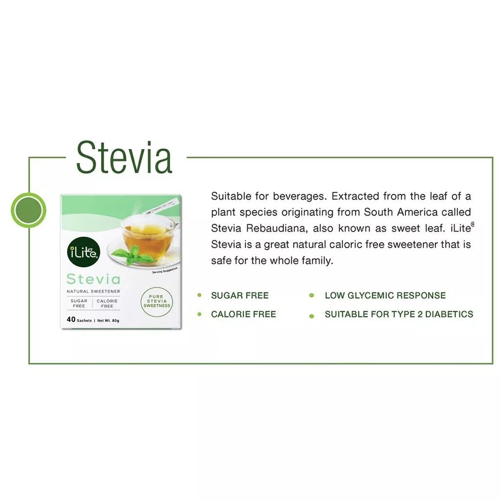 ILite Stevia sugar free sachet natural sweetener sugar free for coffee