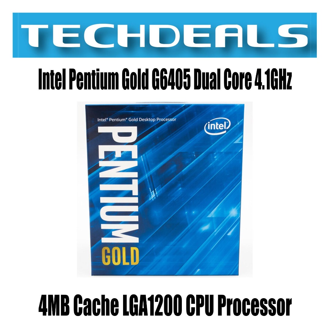 10Th Gen Intel Pentium Gold G6405 LGA 1200 CPU Processor Dual Core 4.1GHz