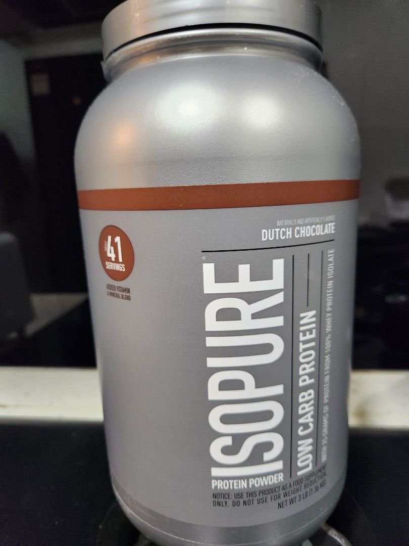 ISOPURE 100 WHEY PROTEIN ISOLATE Dutch Chocolate, Health & Nutrition, Health Supplements