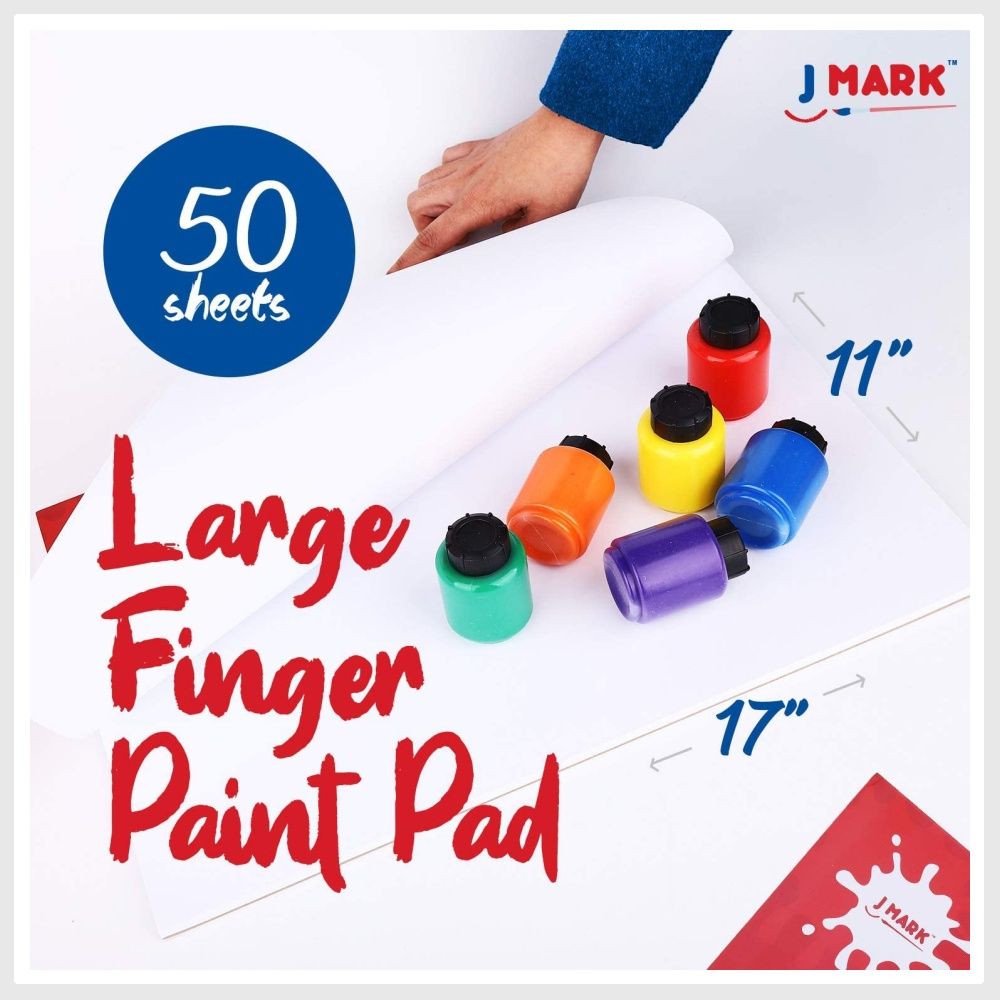 J MARK Washable Finger Paint Set for Toddlers – Set Includes 50-Sheet Large  Paper Pad, 6 Non Toxic Washable Tempera Paints and Art Smock…, Hobbies &  Toys, Stationery & Craft, Other Stationery
