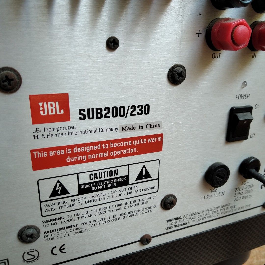 JBL SUB200/230 subwoofer (not working properly), Audio, Soundbars, Speakers & Amplifiers on
