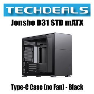 Jonsbo D31 STD mATX Type-C Case (no Fan) - Black