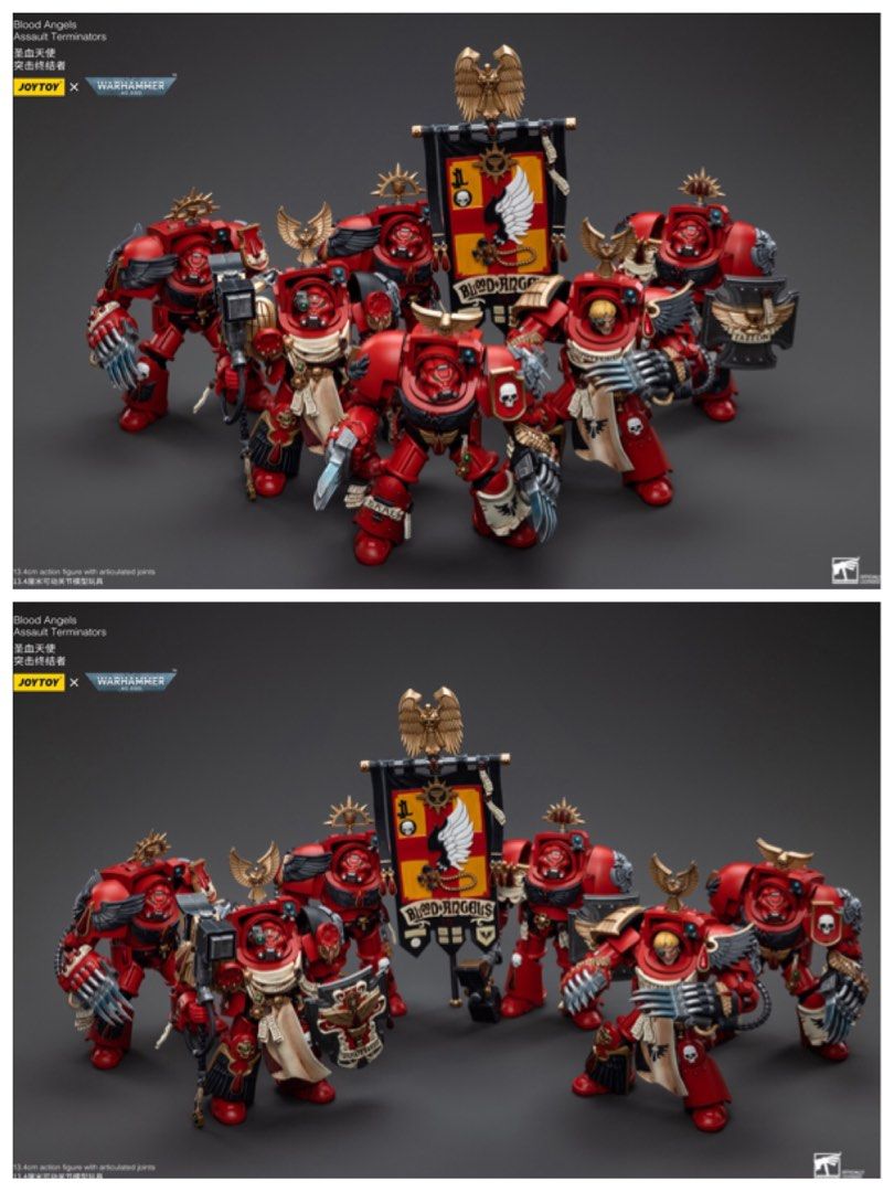 Figurine JoyToy Space Marines Blood Angels – Assault Terminator Brother Tyborel – 1/18