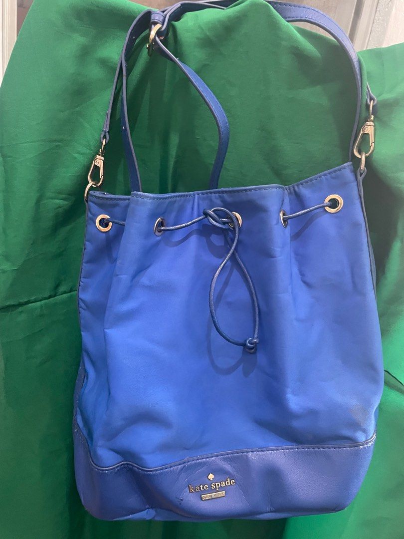 Kate spade blue bucket bag clearance