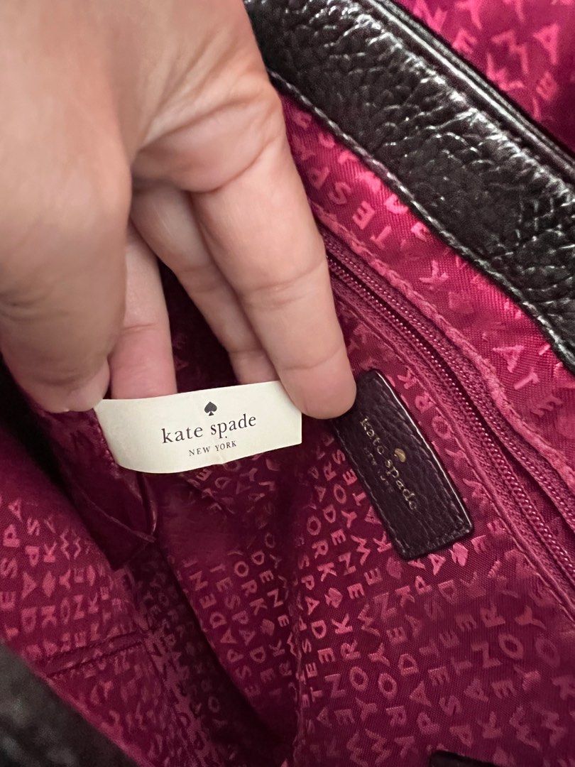 Kate Spade Oliver Street Leather Crossbody Saddle bag, Luxury, Bags