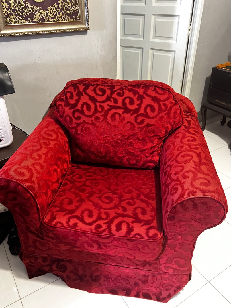 King Koil Velvet Cushion Sofa, Furniture & Home Living, Furniture