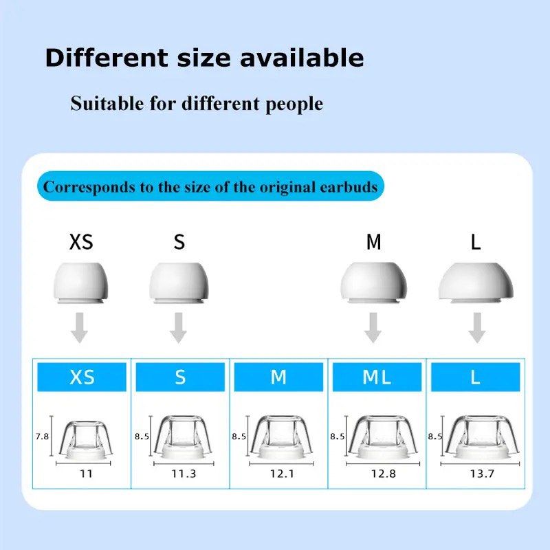 Latex Ear Tips for Apple Airpods Pro 2 Eartips TWS Earbuds Tips AntiSlip Avoid Falling Off Anti