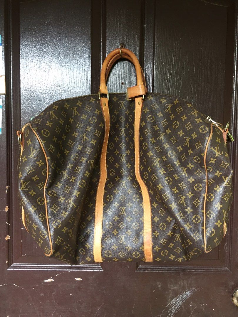 Louis Vuitton Monogram Vintage Keepall 55 Travel Bag Eclair marked Zipper  , Luxury on Carousell