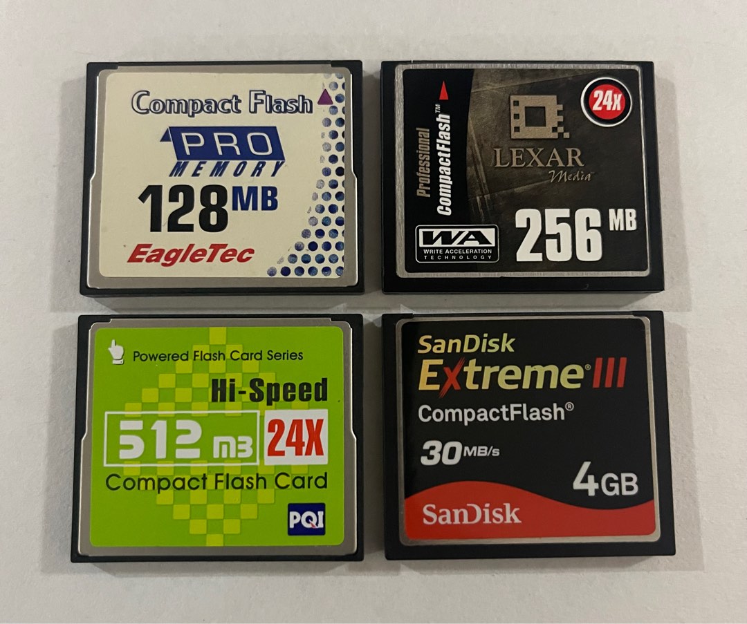Low Capacity CompactFlash Cards(CF cards) for Your Oldschool Digital