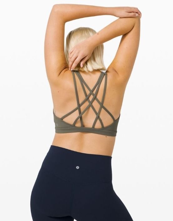 Lululemon Free to be Serene Bra in Grey Sage size 6 Women s