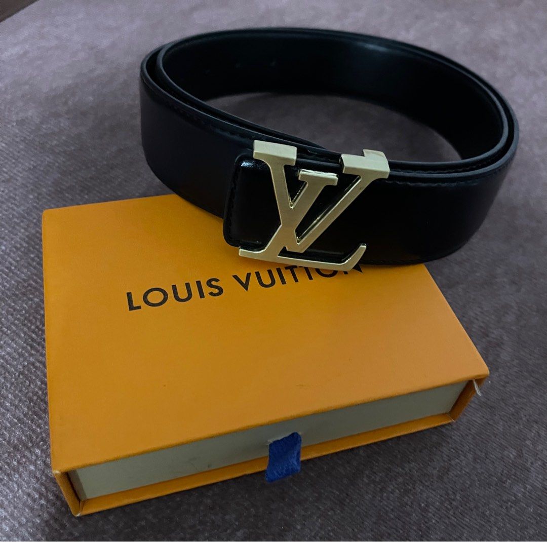 Louis Vuitton LV Initiales Reversible Belt Monogram Eclipse Taiga 40MM Black  in Taiga Leather/Canvas with Silver-tone - US