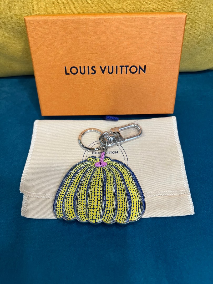 LV x YK Pumpkin Key Holder and Bag Charm - Luxury S00 Blue