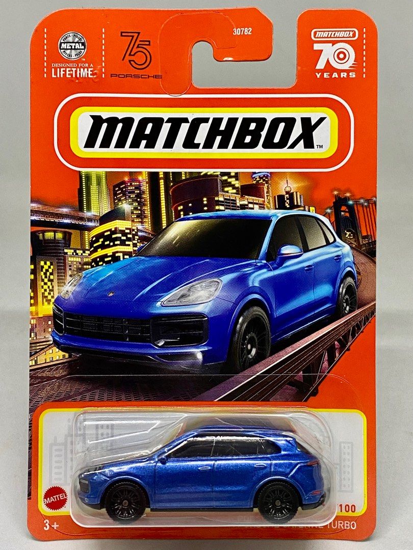 MBX Matchbox PORSCHE CAYENNE TURBO Metallic Blue 75 70 th SUV 1 64