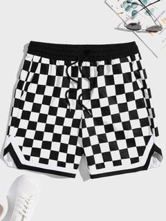 MEN MESH CHECKER SHORTS