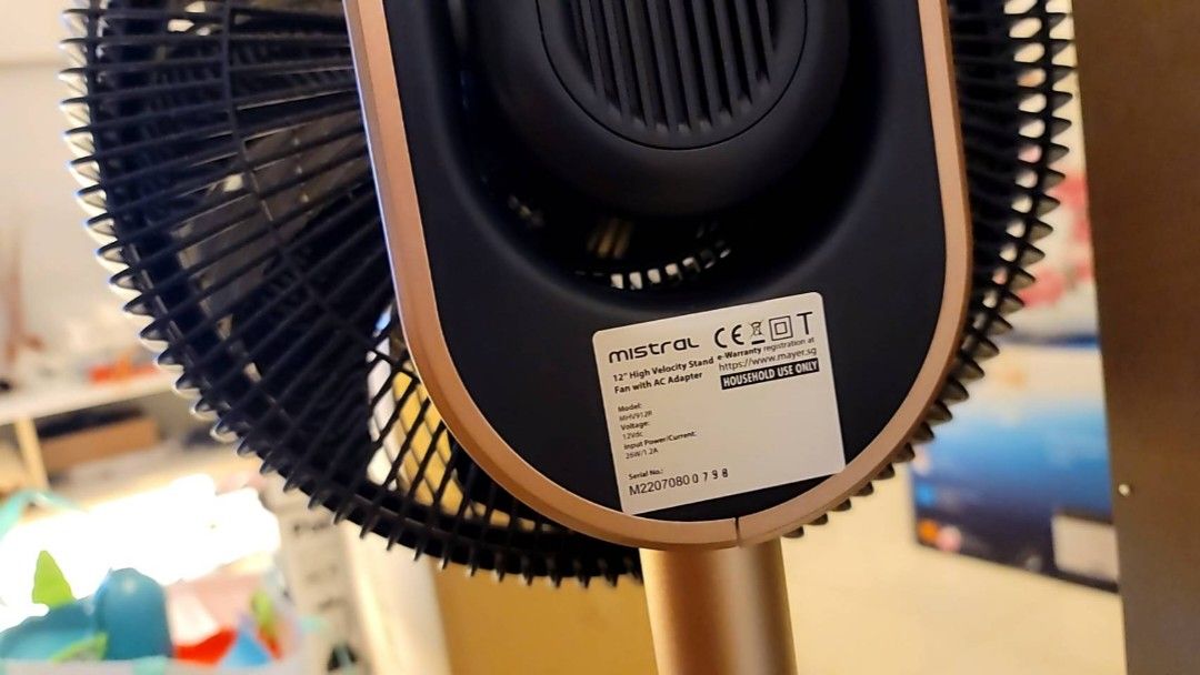 MISTRAL 12" High Velocity 3D Oscillating Pedestal Fan W/Remote