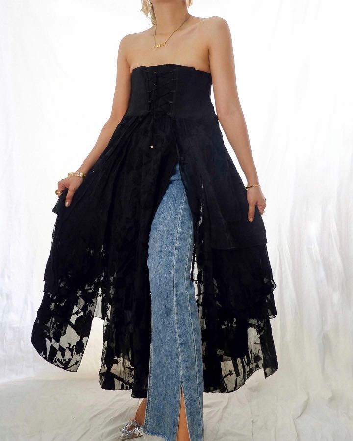 Multi-way dramatic layering piece on Carousell