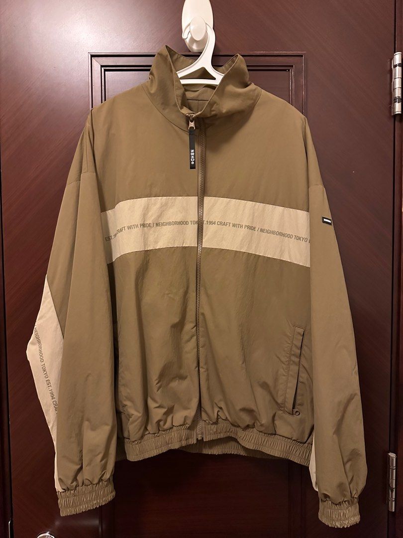 Neighborhood track jacket beige size m, 男裝, 外套及戶外衣服