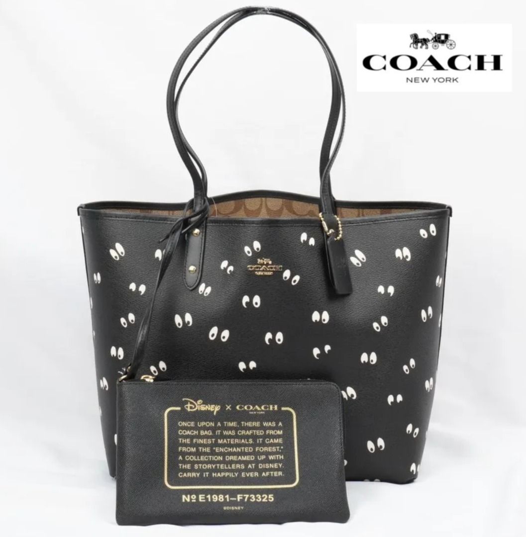 Snow white coach tote hot sale