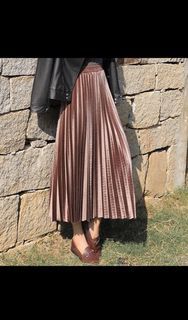 (NEW!)💯Autumn New High Waist Slimming Skirt A-Line Skirt Pleated Skirt Pleated Maxi Skirt