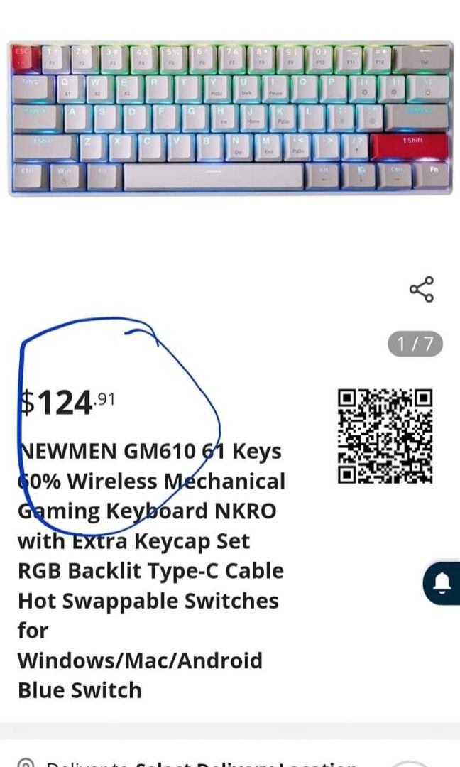 Newmen GM610 Wireless Mechanical Customize Gaming Keyboard