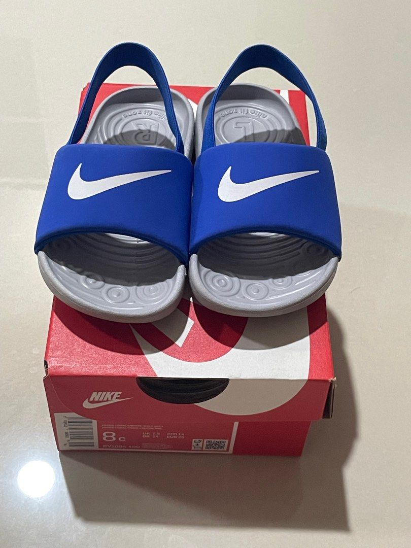 Nike sandals in blue 8C, Babies u0026 Kids, Babies u0026 Kids Fashion on Carousell