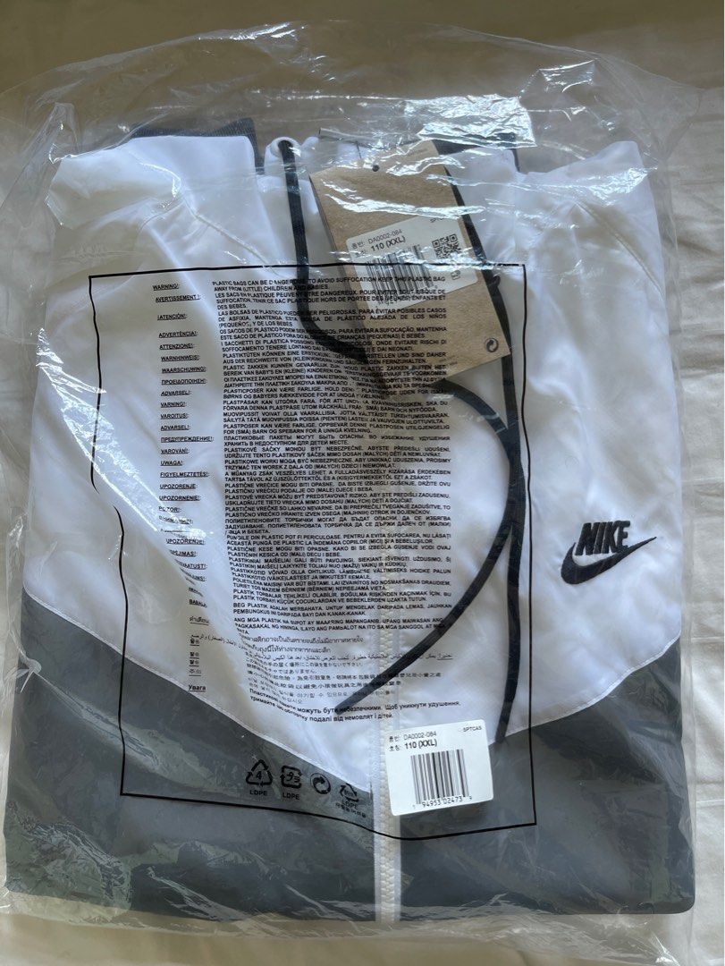 Nike Sportswear Windrunner Grey White Men s Fashion Tops Sets