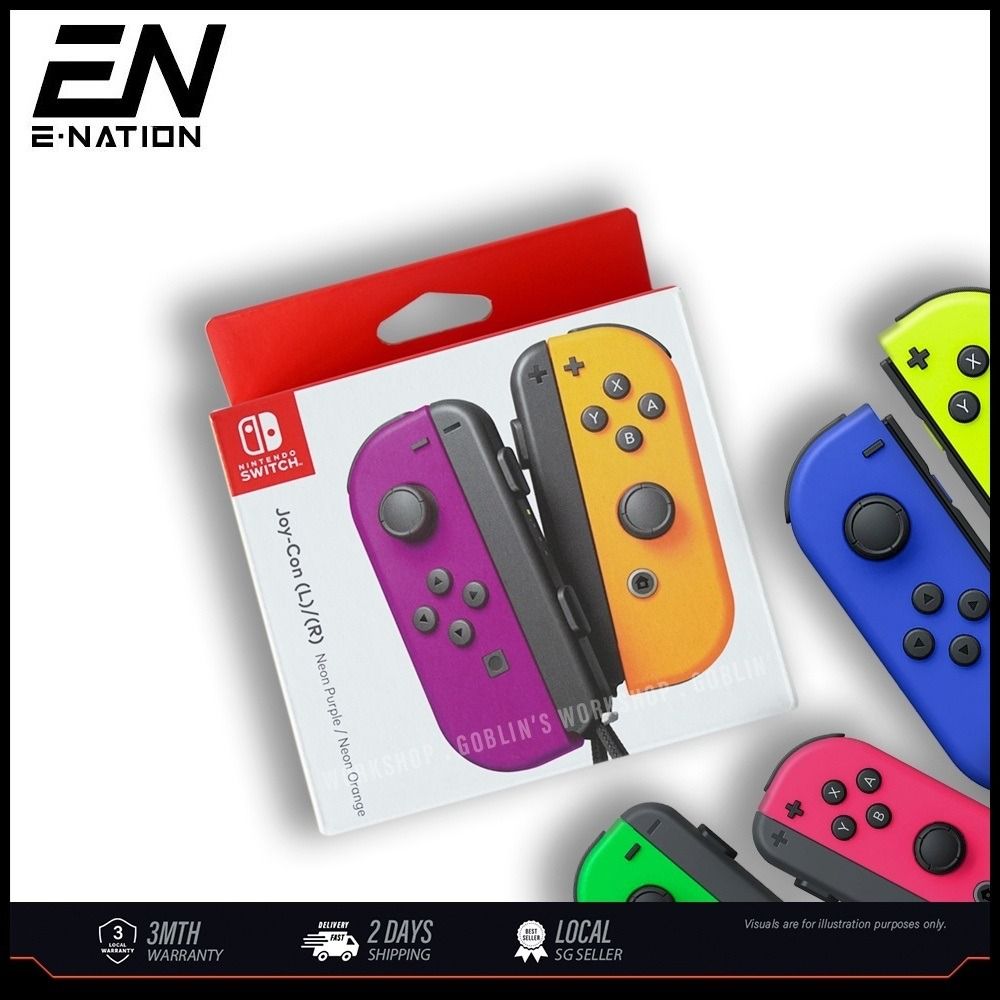 New Nintendo Switch OLED Console + Free Games + Neon Joy Con Controllers