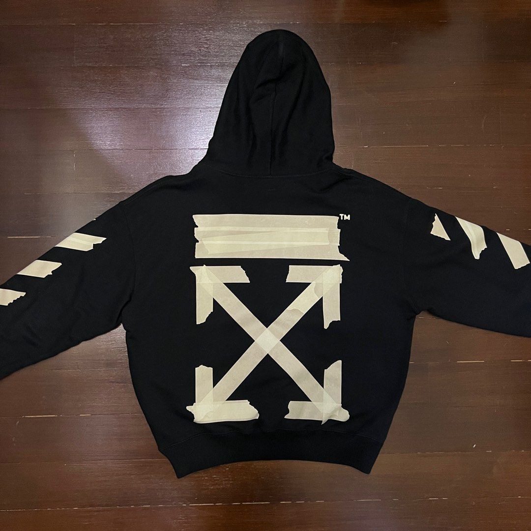 Off white black sale tape arrows hoodie