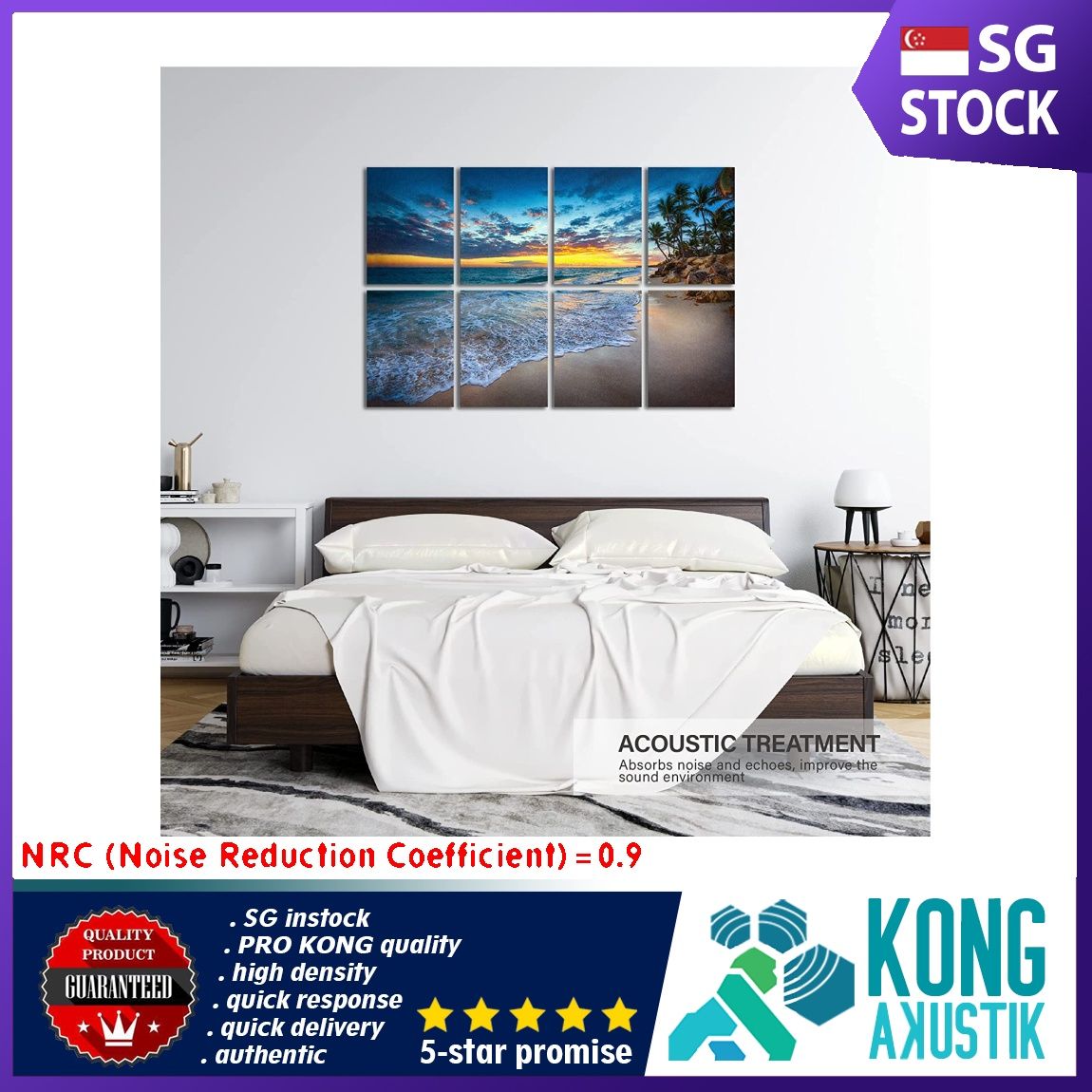 Olanglab Acoustic Panels, 8 Pack 48''x32'' Acoustical Soundproof Wall Panels,Decorative Sound