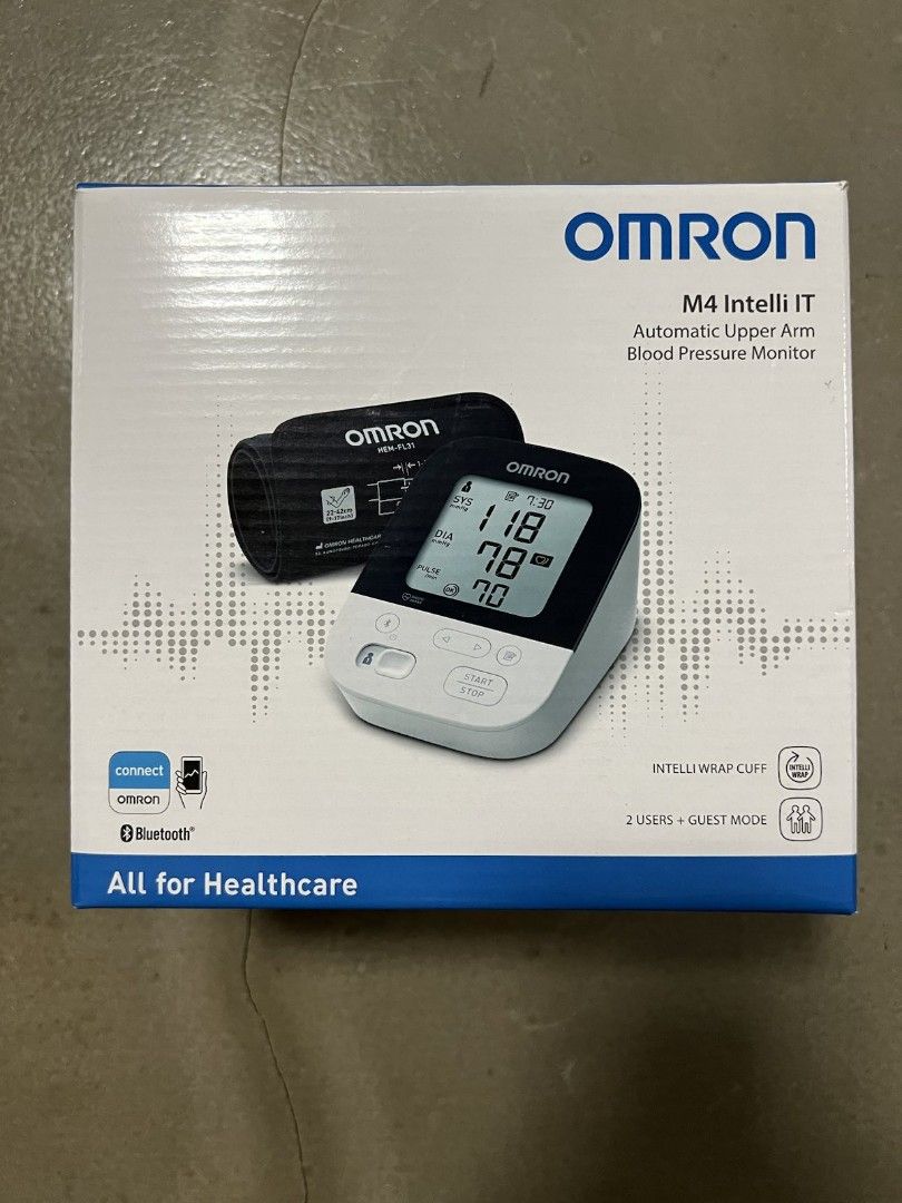 OMRON M4 Intelli IT Blood Pressure Monitor, Health & Nutrition, Medical ...