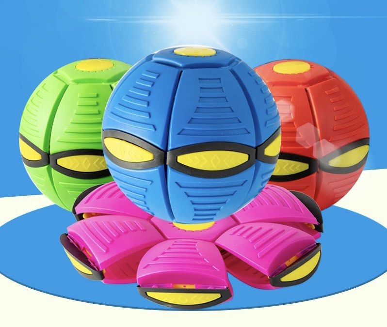 Outdoor Bounce Ball Toy Stepping Magic Flying Ball Frisbee Light Up