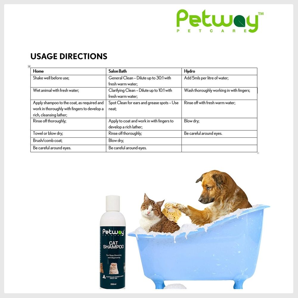 Petway Petcare Cat Shampoo, Anti Dandruff Shampoo for Deep Cleanse