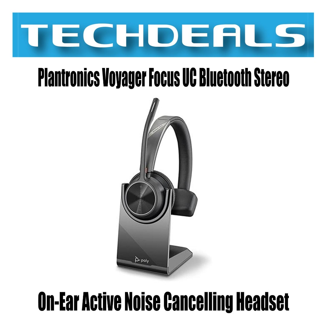 Plantronics voyager focus uc stereo hotsell bluetooth headset with active noise canceling