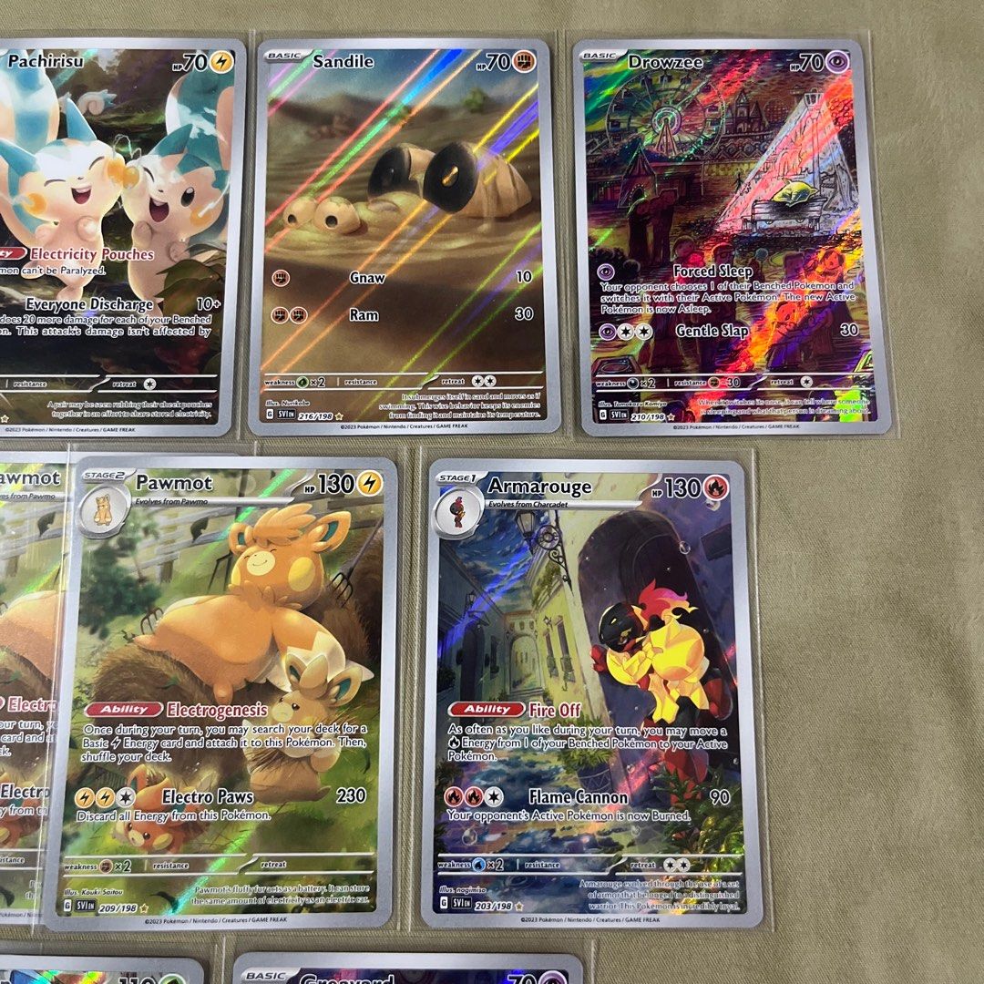 Pokemon Scarlet Violet Assorted Illustration Rare Cards TCG, Hobbies &  Toys, Toys & Games on Carousell