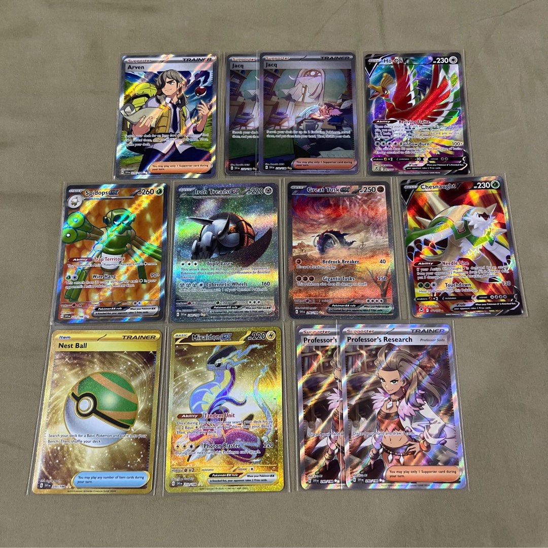 Pokemon tcg miraidon ex gold, Hobbies & Toys, Toys & Games on Carousell