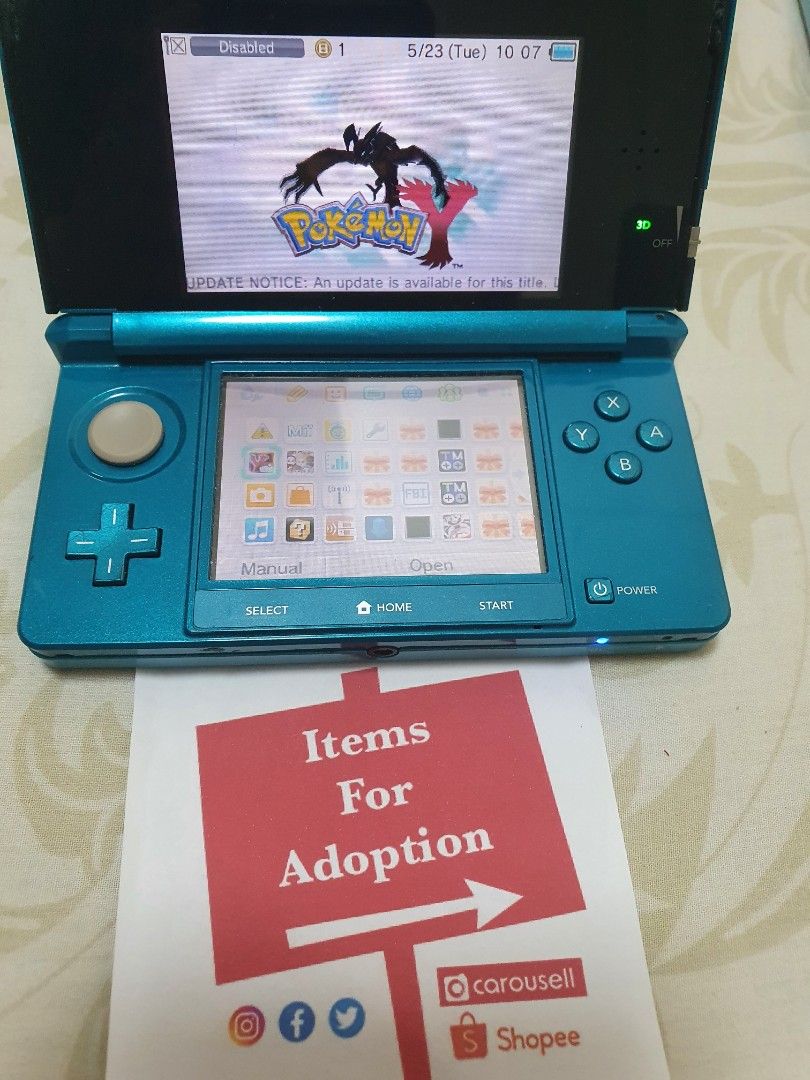 Pokemon Y (Nintendo 3DS , USA) (Category: Nintendo) located in Quezon City. Submitted by itemsforadoption (Listing ID 1233396826, Image 2). Description: Rfs: Its 2023! Happy New Year! Hoping you have a good year ahead of you! If you have questions feel free to send a message. Though I'll most likely be able to reply from 10am to 8pm. Please be patient and understanding. Decluttering games and items that I've picked up or for friends and family. P