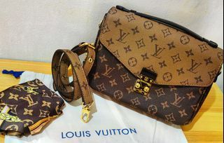 Brand New!Louis Vuitton Pochette Metis reverse monogram (date code SR0221)  Feb. 22, 2021 receipt, Luxury, Bags & Wallets on Carousell