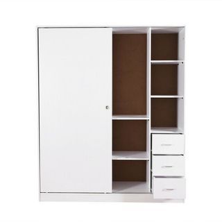 Priceworth Furniture Redfern Builtin Modular Sliding Door Wardrobe - White