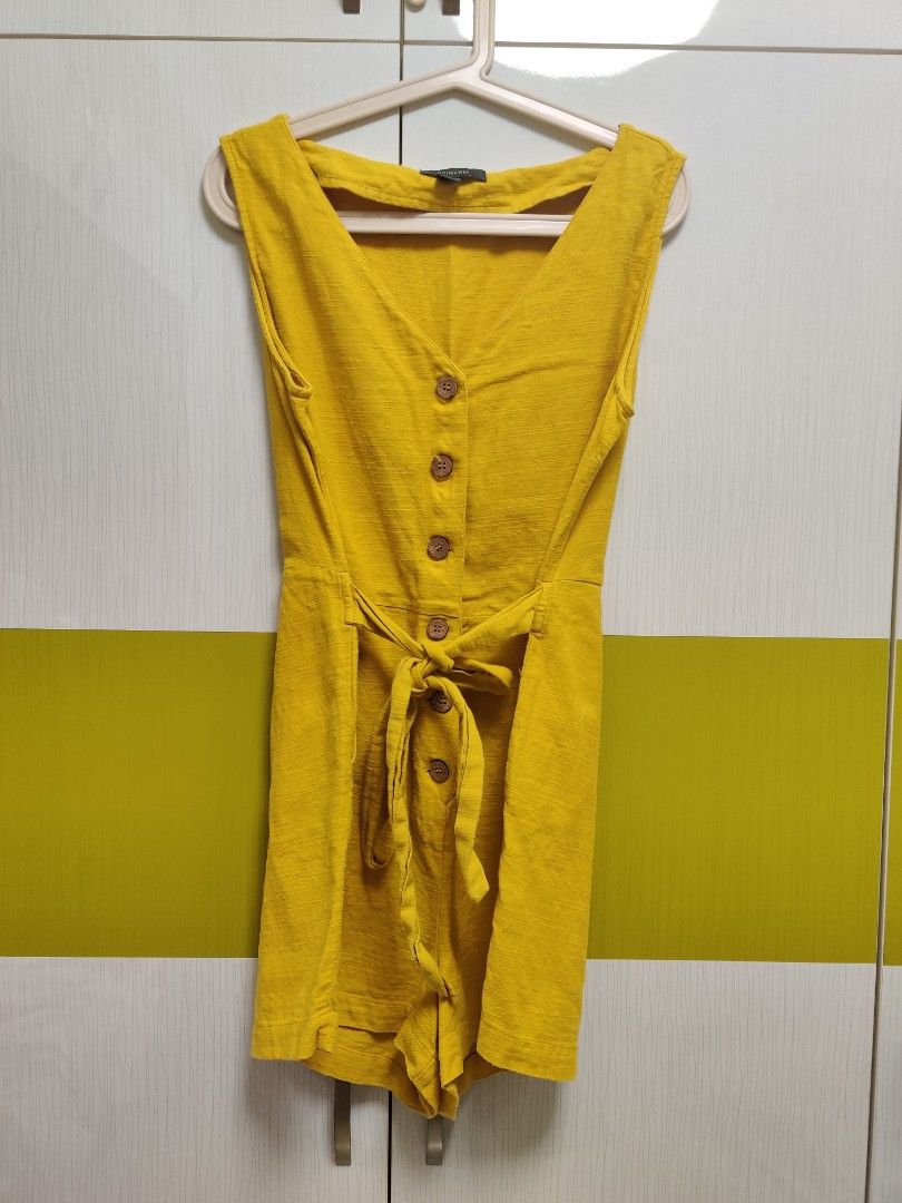 Primark mustard jumpsuit store