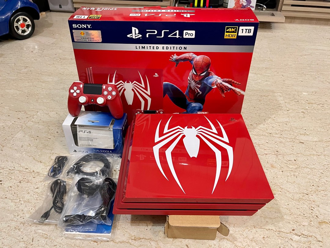 Ps4 Pro Spiderman Limited Edition 1TB, Video Gaming, Video Game