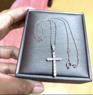 Real Moissanite Cross Necklace