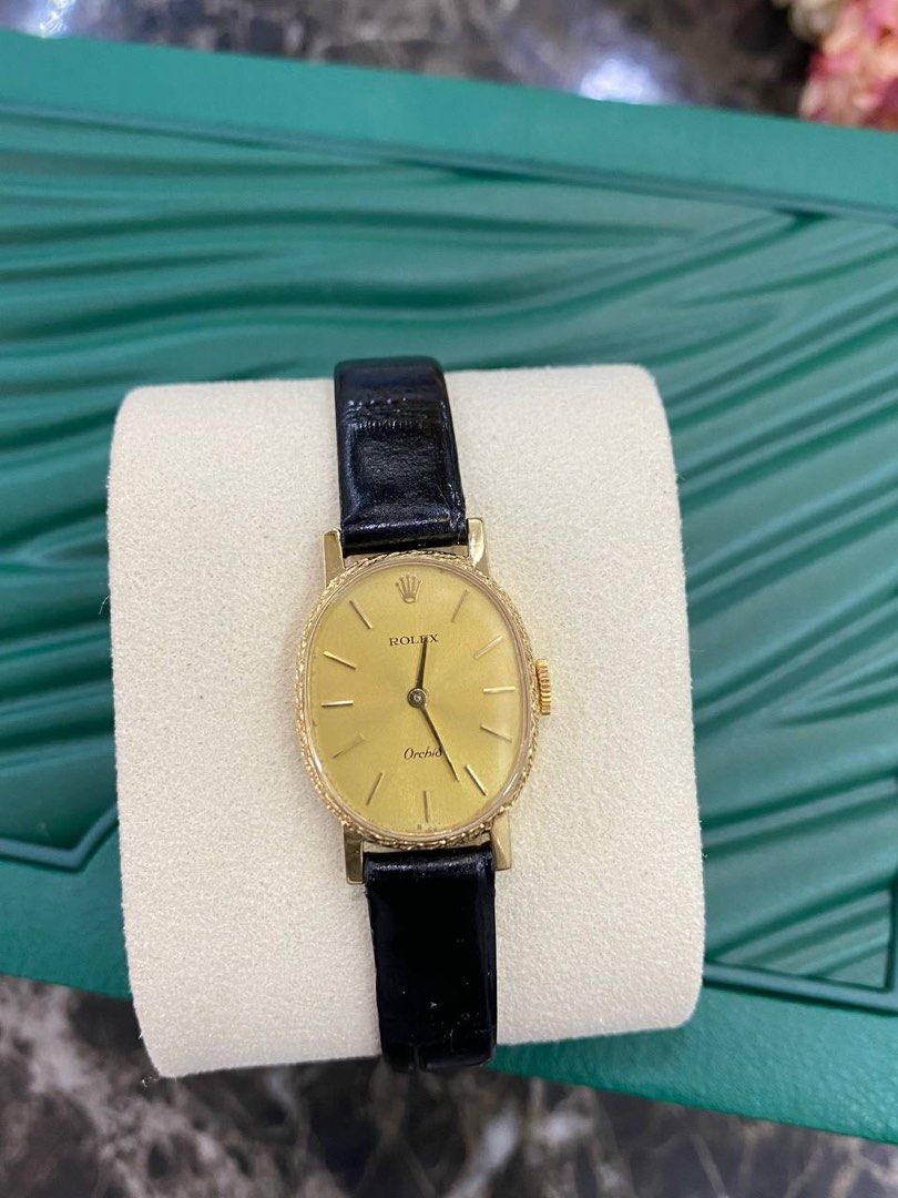 ROLEX ORCHID 18K YELLOW GOLD 27MM MANUAL WINDING LADIES WATCH