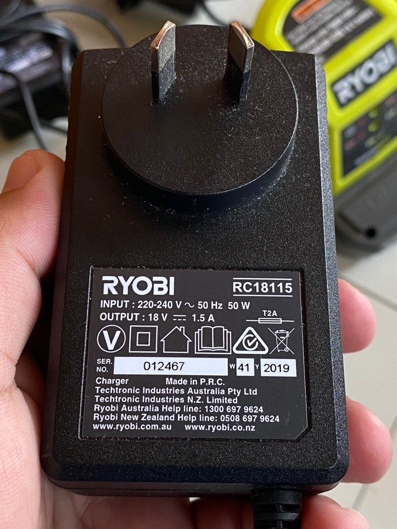 Ryobi One + battery and charger (Category: Construction Tools & Equipment) located in Davao. Submitted by val_ad (Listing ID 1233384079, Image 2). Description: Ryobi ONE + battery and charger for your existing ryobi powertools Units are tested and Guaranteed in working condition As is where is. 220V 3.8k set ( battery and charger ) Seller is from davao city Buyer pays shipping fee.