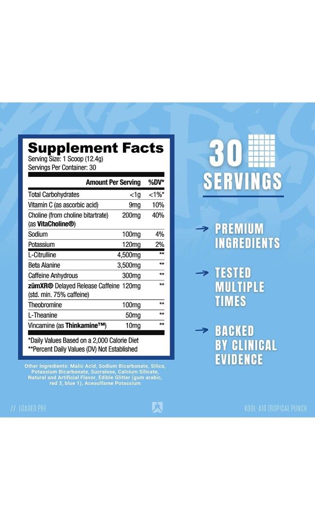 RYSE pre workout kool aid, Health & Nutrition, Health Supplements