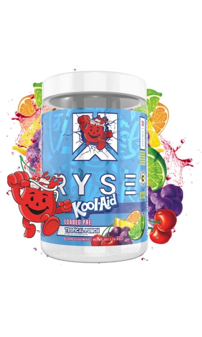 RYSE pre workout kool aid, Health & Nutrition, Health Supplements, Sports & Fitness Nutrition on