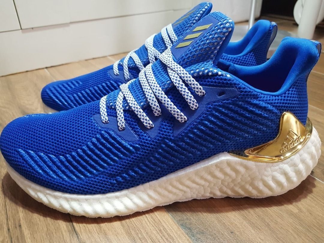 Sepatu Adidas Alphaboost Glow Blue Running Sport G54130 ORIGINAL BNIB 41 42
