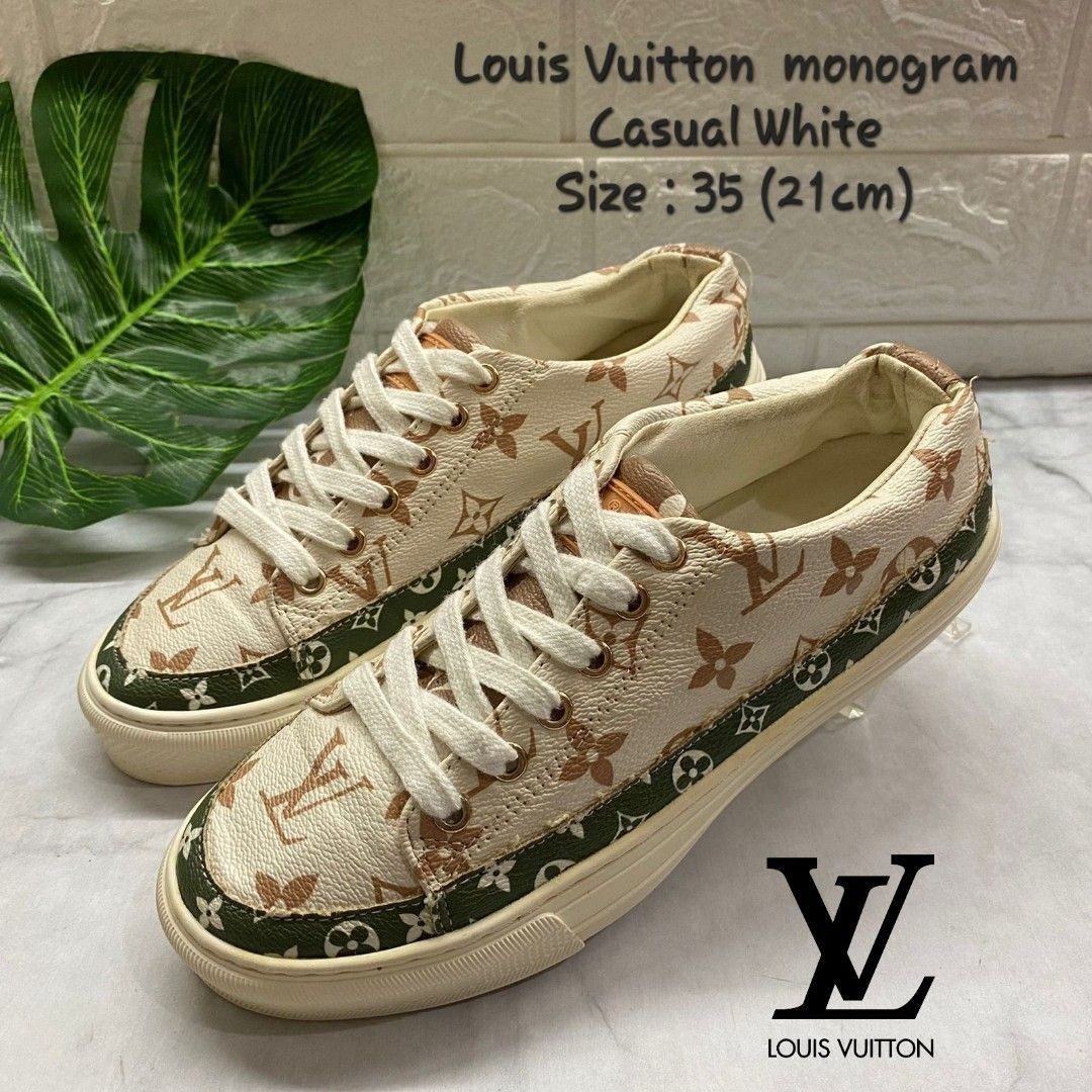 Sepatu Louis Vuitton Monogram Casual White Size 35