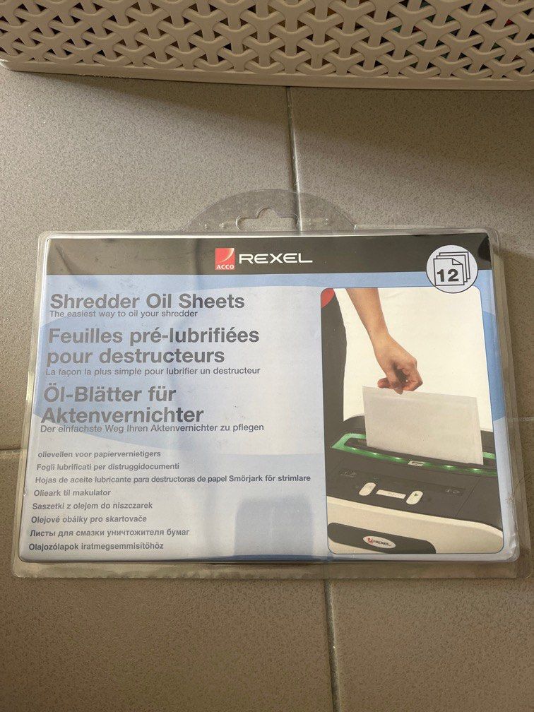 Shredder oils sheets, Computers & Tech, Office & Business Technology on