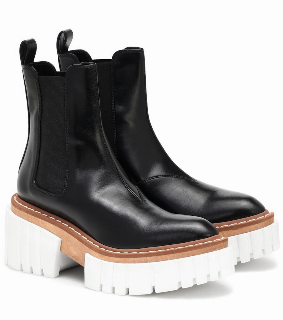 platform lug sole chelsea boots