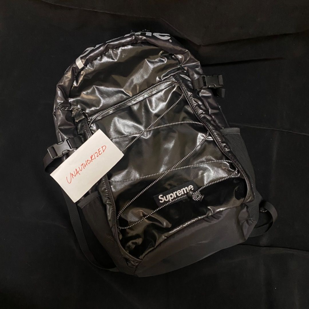 Supreme FW17 Backpack Black  Backpacks, Black backpack, Black bag